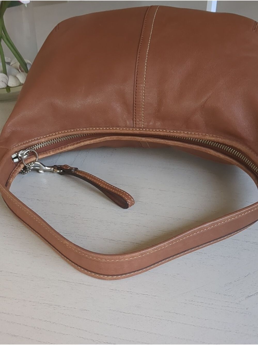 Coach Ergo Leather Hobo Bag F12347 in saddle/tan leather. - Picture 9 of 14